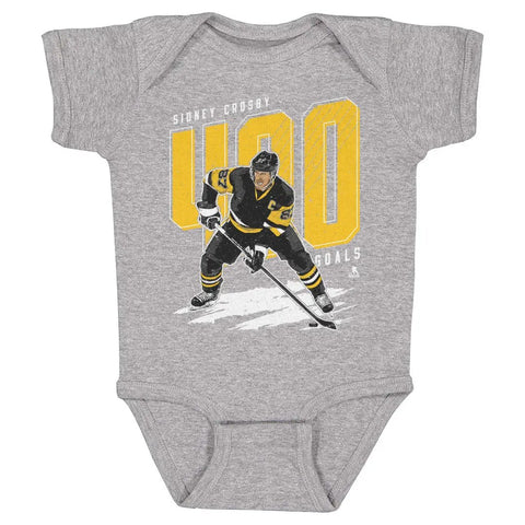 Pittsburgh Penguins Sidney Crosby Kids Baby Onesie Kids Baby Onesie 500 LEVEL Heather Gray 6M Kids Baby Onesie