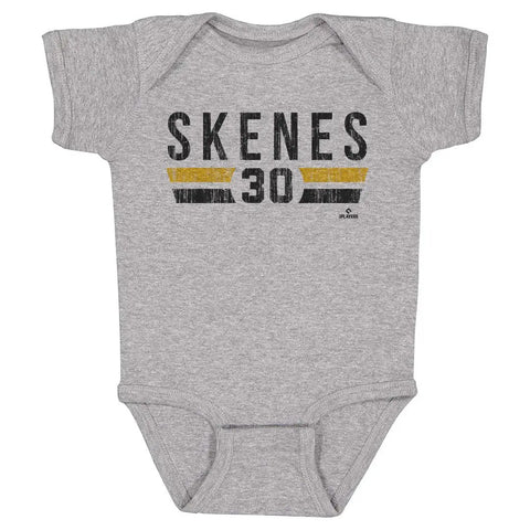 Pittsburgh Pirates Paul Skenes Kids Baby Onesie Kids Baby Onesie 500 LEVEL Heather Gray 6M Kids Baby Onesie