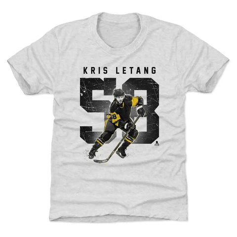 Pittsburgh Penguins Kris Letang Kids T-Shirt Kids T-Shirt 500 LEVEL Tri Ash XS (4-5) Kids T-Shirt