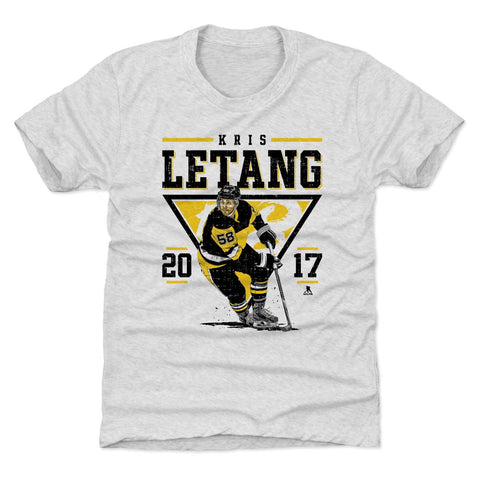 Pittsburgh Penguins Kris Letang Kids T-Shirt Kids T-Shirt 500 LEVEL Tri Ash XS (4-5) Kids T-Shirt