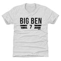 Ben Roethlisberger Big Ben Font K Kids T-Shirt Kids T-Shirt 500 LEVEL Tri Ash XS (4-5) Kids T-Shirt