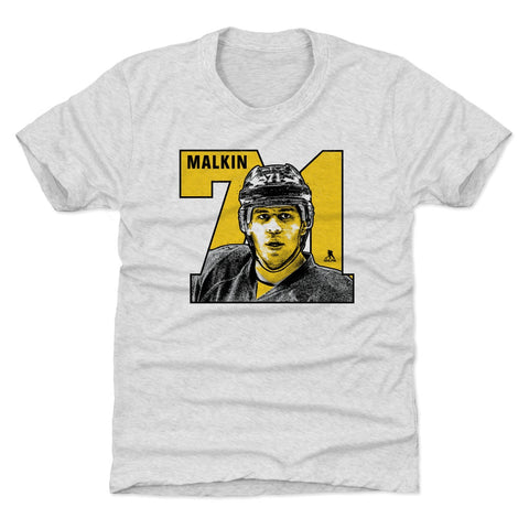 Pittsburgh Penguins Evgeni Malkin Kids T-Shirt Kids T-Shirt 500 LEVEL Tri Ash XS (4-5) Kids T-Shirt