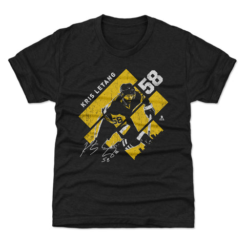 Pittsburgh Penguins Kris Letang Kids T-Shirt Kids T-Shirt 500 LEVEL Tri Black XS (4-5) Kids T-Shirt