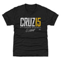 Pittsburgh Pirates Oneil Cruz Kids T-Shirt Kids T-Shirt 500 LEVEL Tri Black YXS (4-5) Kids T-Shirt