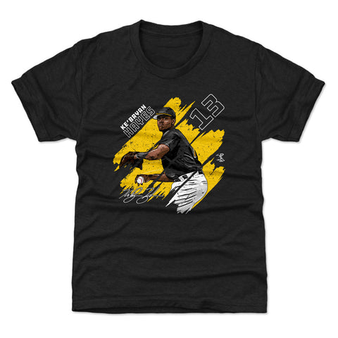 Pittsburgh Pirates Ke'Bryan Hayes Kids T-Shirt Kids T-Shirt 500 LEVEL Tri Black YXS (4-5) Kids T-Shirt