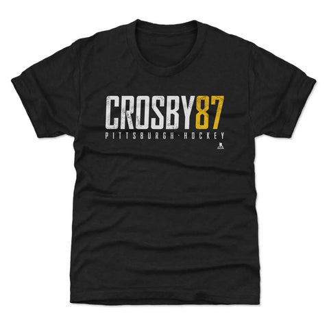 Pittsburgh Penguins Sidney Crosby Kids T-Shirt Kids T-Shirt 500 LEVEL Tri Black YXS Kids T-Shirt