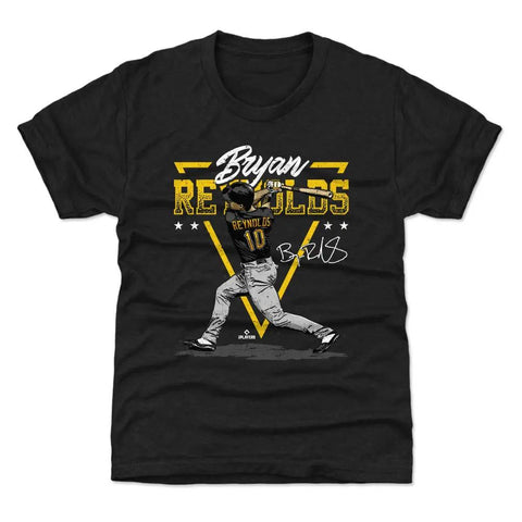 Pittsburgh Pirates Bryan Reynolds Kids T-Shirt Kids T-Shirt 500 LEVEL Tri Black YXS (4-5) Kids T-Shirt