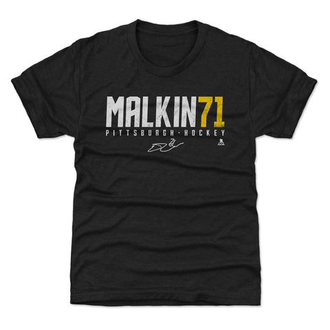 Pittsburgh Penguins Evgeni Malkin Kids T-Shirt Kids T-Shirt 500 LEVEL Tri Black XS (4-5) Kids T-Shirt