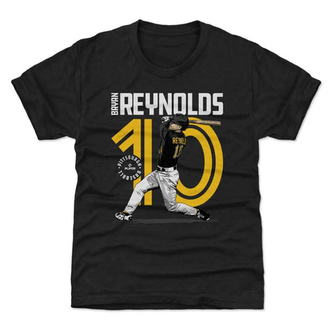 Pittsburgh Pirates Bryan Reynolds Kids T-Shirt Kids T-Shirt 500 LEVEL Tri Black YXS Kids T-Shirt