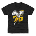 Joe Greene Retro  Kids T-Shirt Kids T-Shirt 500 LEVEL Tri Black YXS (4-5) Kids T-Shirt