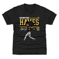 Pittsburgh Pirates Ke'Bryan Hayes Kids T-Shirt Kids T-Shirt 500 LEVEL Tri Black YXS (4-5) Kids T-Shirt