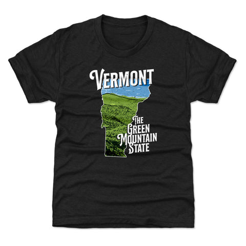 Vermont The Green Mountain State Silhouette WHT
