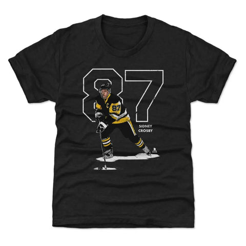 Pittsburgh Penguins Sidney Crosby Kids T-Shirt Kids T-Shirt 500 LEVEL Tri Black YXS Kids T-Shirt