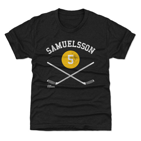 Ulf Samuelsson Pittsburgh 5 Sticks  Kids T-Shirt Kids T-Shirt 500 LEVEL   