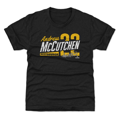 Pittsburgh Pirates Andrew McCutchen Kids T-Shirt Kids T-Shirt 500 LEVEL Tri Black YXS Kids T-Shirt
