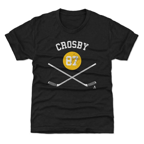 Pittsburgh Penguins Sidney Crosby Kids T-Shirt Kids T-Shirt 500 LEVEL Tri Black YXS Kids T-Shirt
