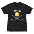 Mario Lemieux Pittsburgh 66 Sticks  Kids T-Shirt Kids T-Shirt 500 LEVEL Tri Black YXS (4-5) Kids T-Shirt