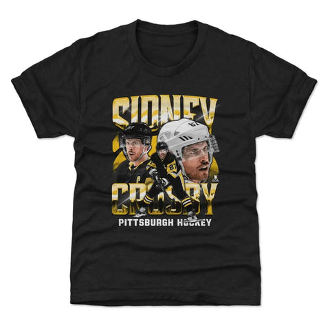 Pittsburgh Penguins Sidney Crosby Kids T-Shirt Kids T-Shirt 500 LEVEL Tri Black YXS Kids T-Shirt