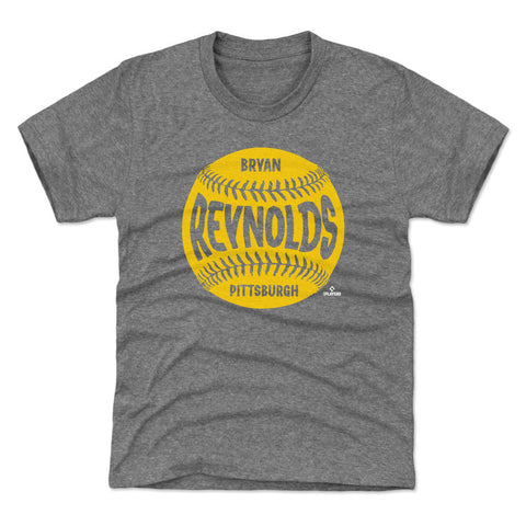 Pittsburgh Pirates Bryan Reynolds Kids T-Shirt Kids T-Shirt 500 LEVEL Tri Gray YXS (4-5) Kids T-Shirt