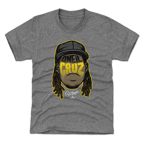 Pittsburgh Pirates Oneil Cruz Kids T-Shirt Kids T-Shirt 500 LEVEL Tri Gray YXS (4-5) Kids T-Shirt