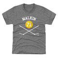 Pittsburgh Penguins Evgeni Malkin Kids T-Shirt Kids T-Shirt 500 LEVEL Tri Gray YXS (4-5) Kids T-Shirt