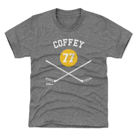 Paul Coffey Pittsburgh 77 Sticks  Kids T-Shirt Kids T-Shirt 500 LEVEL   