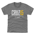 Pittsburgh Pirates Oneil Cruz Kids T-Shirt Kids T-Shirt 500 LEVEL Tri Gray YXS (4-5) Kids T-Shirt