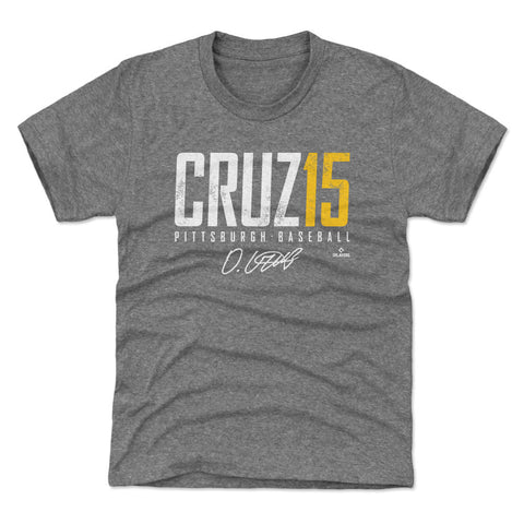 Pittsburgh Pirates Oneil Cruz Kids T-Shirt Kids T-Shirt 500 LEVEL Tri Gray YXS (4-5) Kids T-Shirt