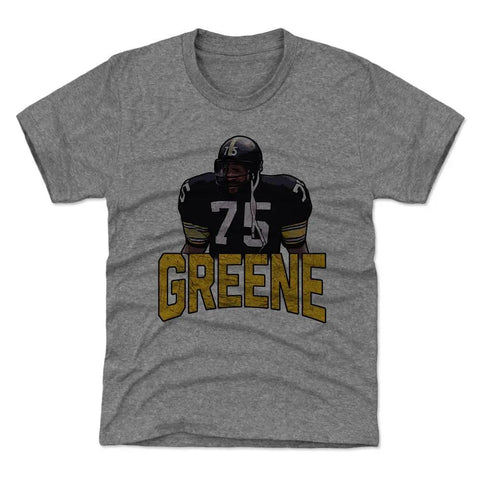 Joe Greene LIB K Kids T-Shirt Kids T-Shirt 500 LEVEL Tri Gray XS (4-5) Kids T-Shirt