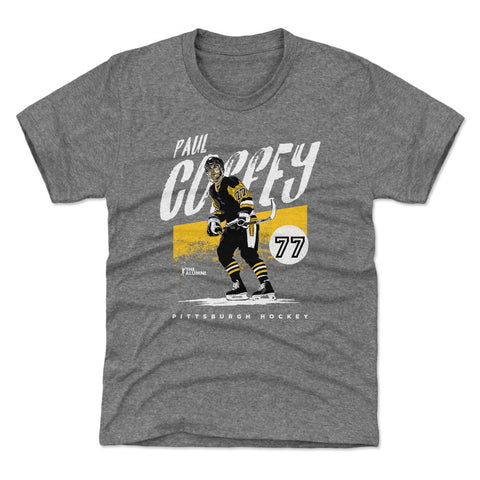 Paul Coffey Pittsburgh Grunge  Kids T-Shirt Kids T-Shirt 500 LEVEL   