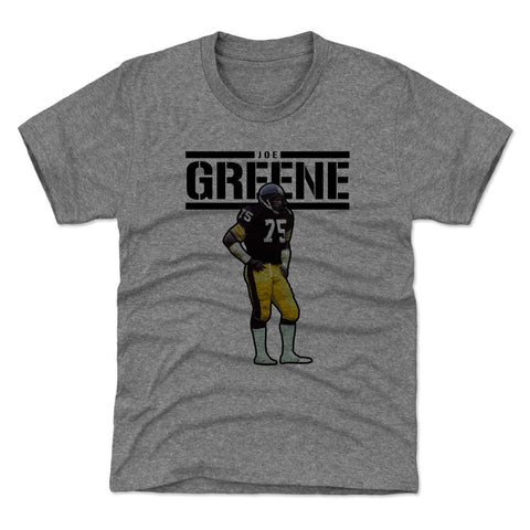 Joe Greene Play K Kids T-Shirt Kids T-Shirt 500 LEVEL Tri Gray XS (4-5) Kids T-Shirt