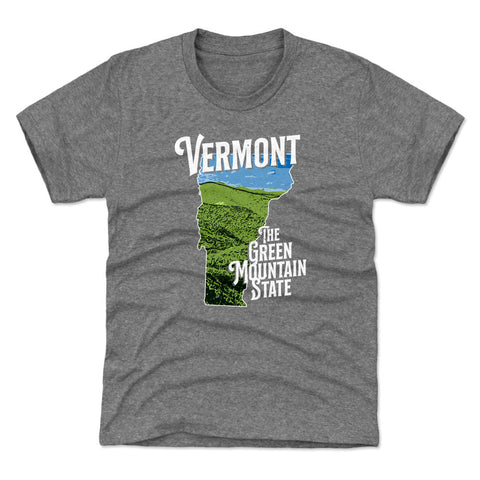 Vermont The Green Mountain State Silhouette WHT