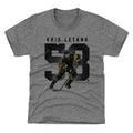 Pittsburgh Penguins Kris Letang Kids T-Shirt Kids T-Shirt 500 LEVEL Tri Gray XS (4-5) Kids T-Shirt