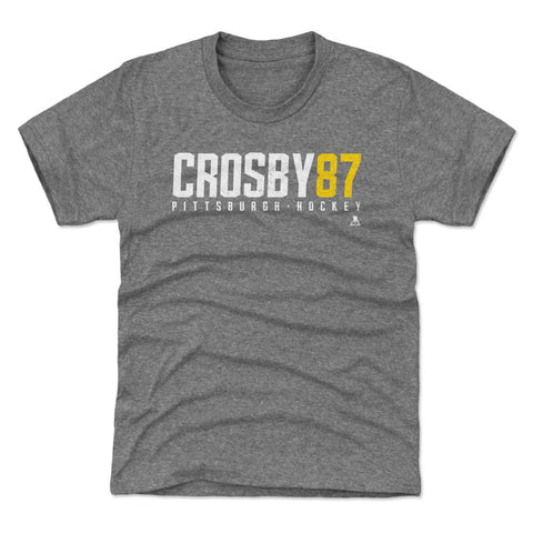 Pittsburgh Penguins Sidney Crosby Kids T-Shirt Kids T-Shirt 500 LEVEL Tri Gray YXS Kids T-Shirt