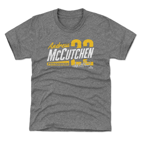 Pittsburgh Pirates Andrew McCutchen Kids T-Shirt Kids T-Shirt 500 LEVEL Tri Gray YXS Kids T-Shirt
