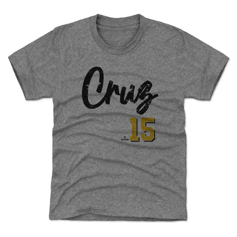 Pittsburgh Pirates Oneil Cruz Kids T-Shirt Kids T-Shirt 500 LEVEL Tri Gray YXS Kids T-Shirt