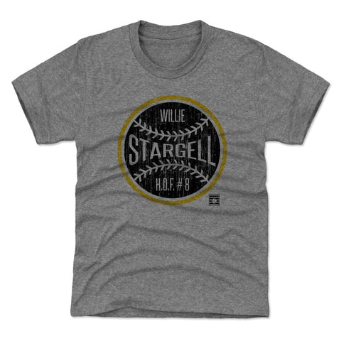 Pittsburgh Pirates Willie Stargell Kids T-Shirt Kids T-Shirt 500 LEVEL Tri Gray XS (4-5) Kids T-Shirt