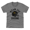 Joe Greene Pittsburgh Helmet Font Kids T-Shirt Kids T-Shirt 500 LEVEL Tri Gray YXS Kids T-Shirt