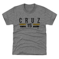 Pittsburgh Pirates Oneil Cruz Kids T-Shirt Kids T-Shirt 500 LEVEL Tri Gray YXS Kids T-Shirt