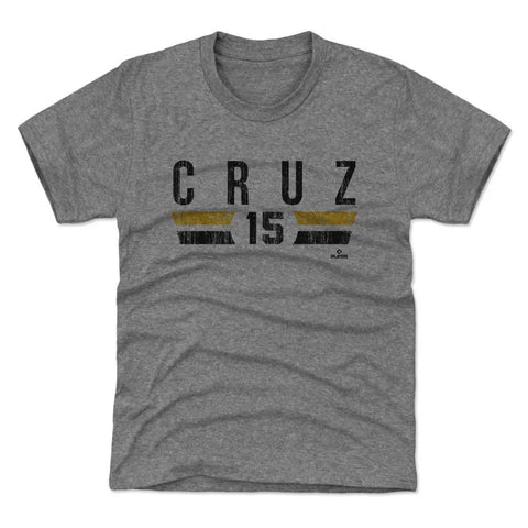 Pittsburgh Pirates Oneil Cruz Kids T-Shirt Kids T-Shirt 500 LEVEL Tri Gray YXS Kids T-Shirt