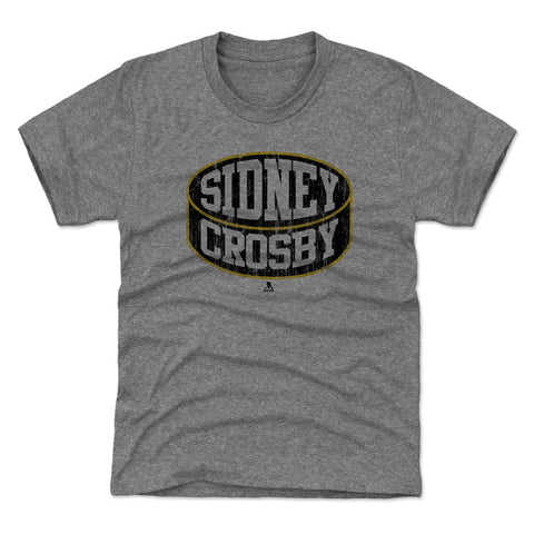 Pittsburgh Penguins Sidney Crosby Kids T-Shirt Kids T-Shirt 500 LEVEL Tri Gray XS (4-5) Kids T-Shirt