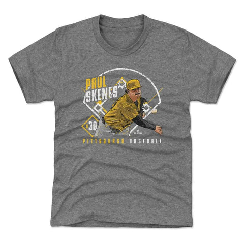 Paul Skenes Pittsburgh Pirates Ballpark  | Kids T-Shirt Kids T-Shirt 500 LEVEL Tri Gray YXS Kids T-Shirt