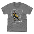 Pittsburgh Penguins Sidney Crosby Kids T-Shirt Kids T-Shirt 500 LEVEL Tri Gray YXS Kids T-Shirt