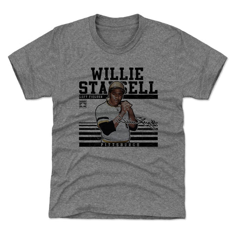 Pittsburgh Pirates Willie Stargell Kids T-Shirt Kids T-Shirt 500 LEVEL Tri Gray XS (4-5) Kids T-Shirt