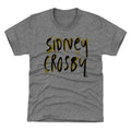 Pittsburgh Penguins Sidney Crosby Kids T-Shirt Kids T-Shirt 500 LEVEL Tri Gray XS (4-5) Kids T-Shirt