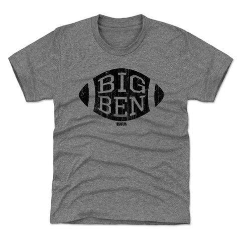 Ben Roethlisberger Football Big Ben K Kids T-Shirt Kids T-Shirt 500 LEVEL Tri Gray XS (4-5) Kids T-Shirt