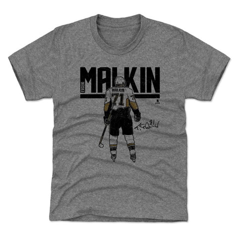 Pittsburgh Penguins Evgeni Malkin Kids T-Shirt Kids T-Shirt 500 LEVEL Tri Gray XS (4-5) Kids T-Shirt