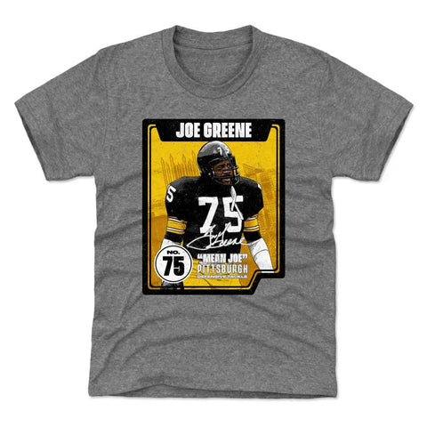 Joe Greene Card  Kids T-Shirt Kids T-Shirt 500 LEVEL Tri Gray YXS (4-5) Kids T-Shirt