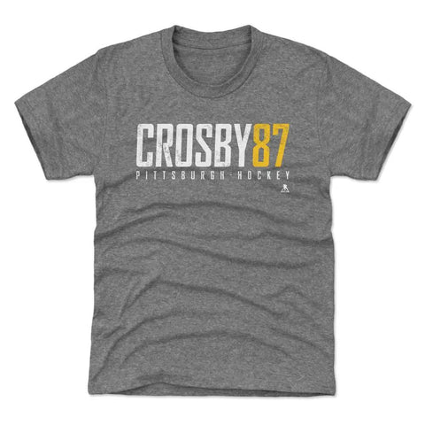 Pittsburgh Penguins Sidney Crosby Kids T-Shirt Kids T-Shirt 500 LEVEL Tri Gray YXS Kids T-Shirt