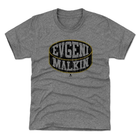 Pittsburgh Penguins Evgeni Malkin Kids T-Shirt Kids T-Shirt 500 LEVEL Tri Gray XS (4-5) Kids T-Shirt